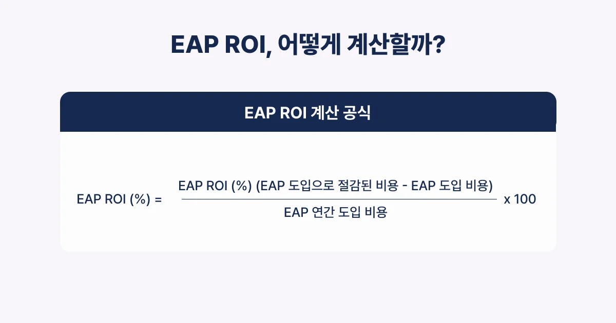인사담당자 EAP ROI 계산