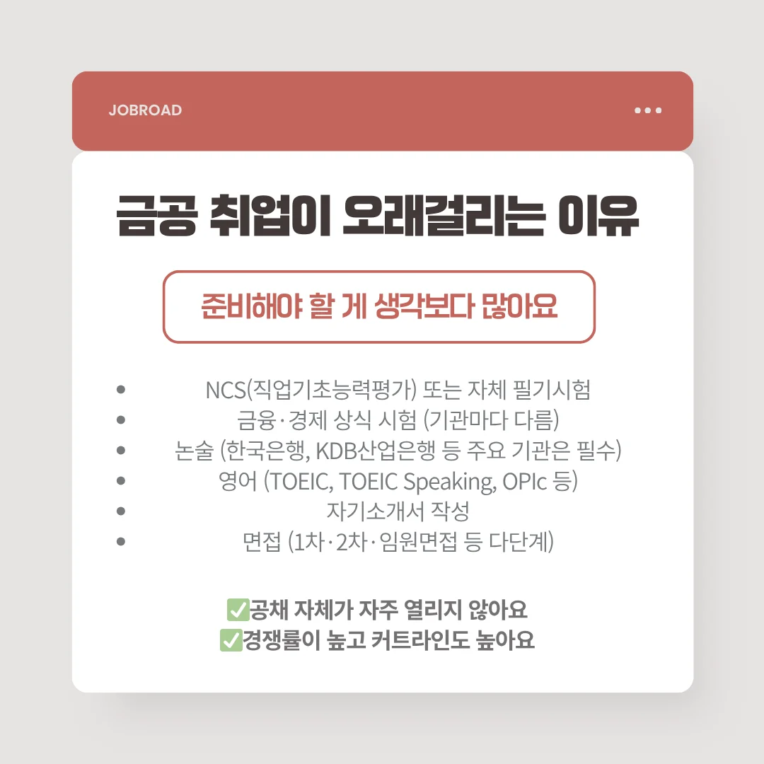 금융공기업 취준이 오래 걸리는 이유 3가지