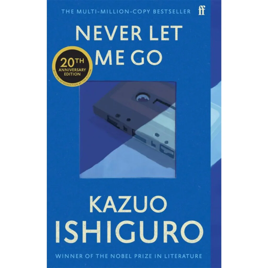 Cover of Never Let Me Go by Kazuo Ishiguro, used to illustrate how emotional restraint and human vulnerability make a dystopian story feel deeply real.