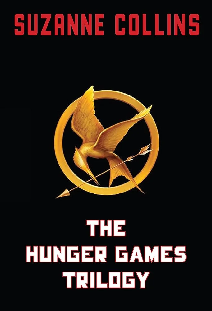 Cover of The Hunger Games Trilogy by Suzanne Collins, used to show how emotional stakes and moral conflict make a dystopian story feel real and believable.