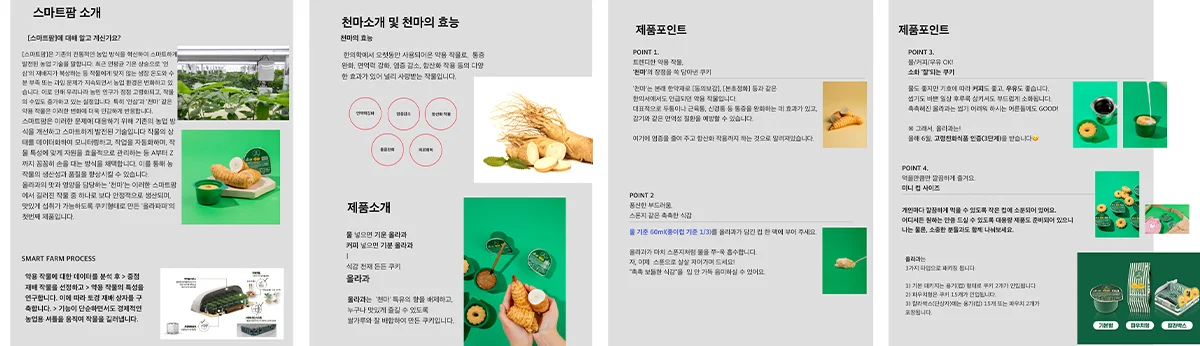 비티와이플러스(BTY PLUS)의 브랜드 확장 솔루션: 올라과 브로슈어 제작을 위한 정보 구조(IA) 설계 및 디자인 가이드라인이 포함된 기획 문서 이미지