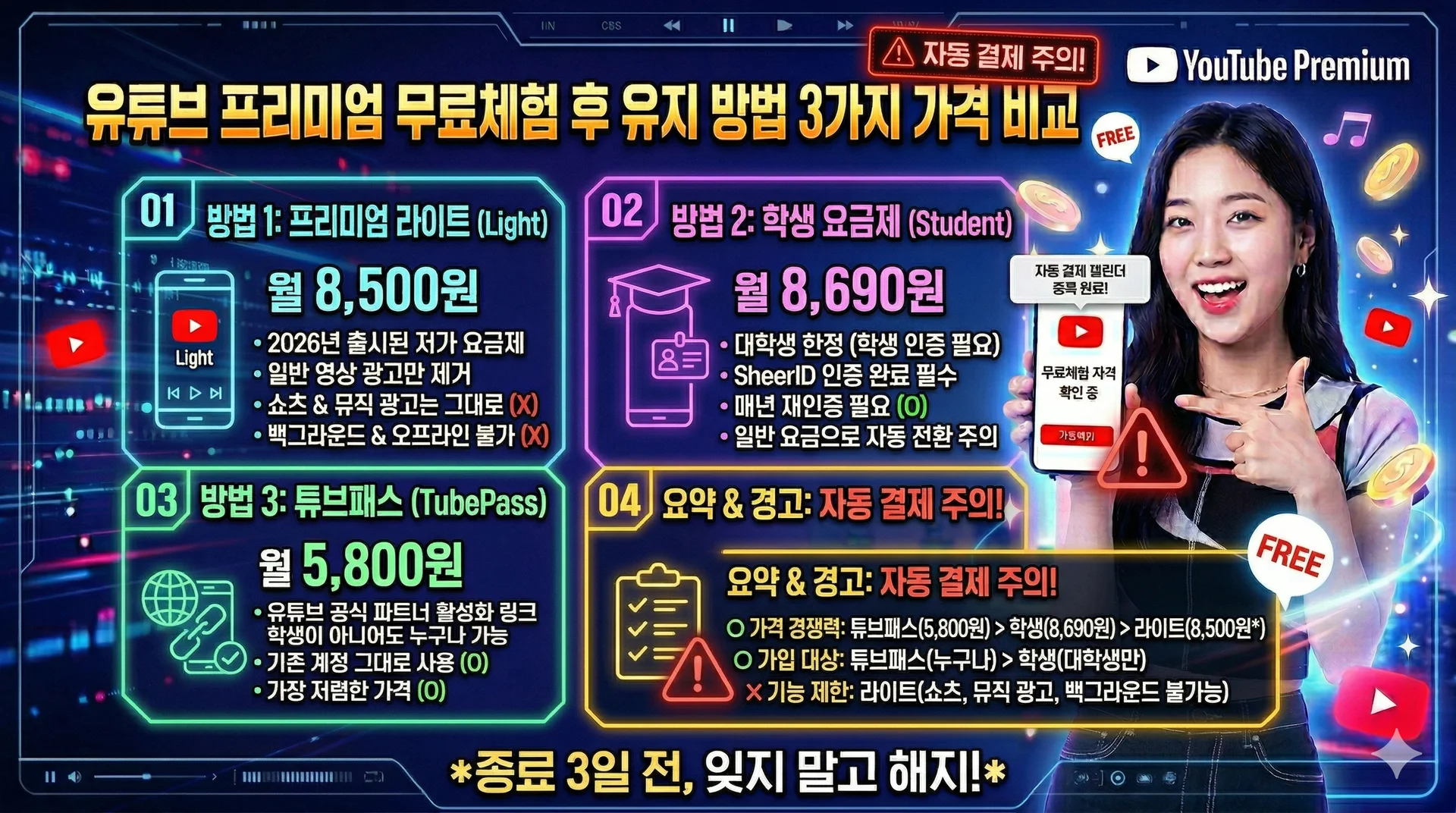 무료체험 후 유지 방법 3가지