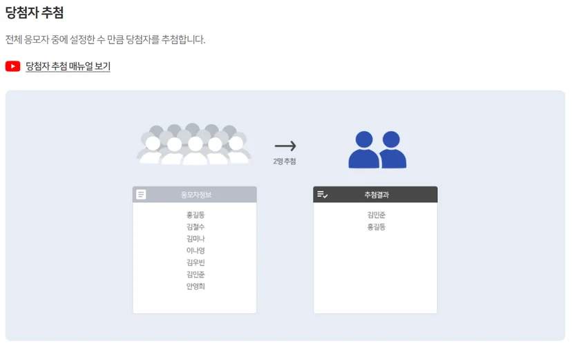 설치형 이벤트 당첨 프로그램  유니피커 
