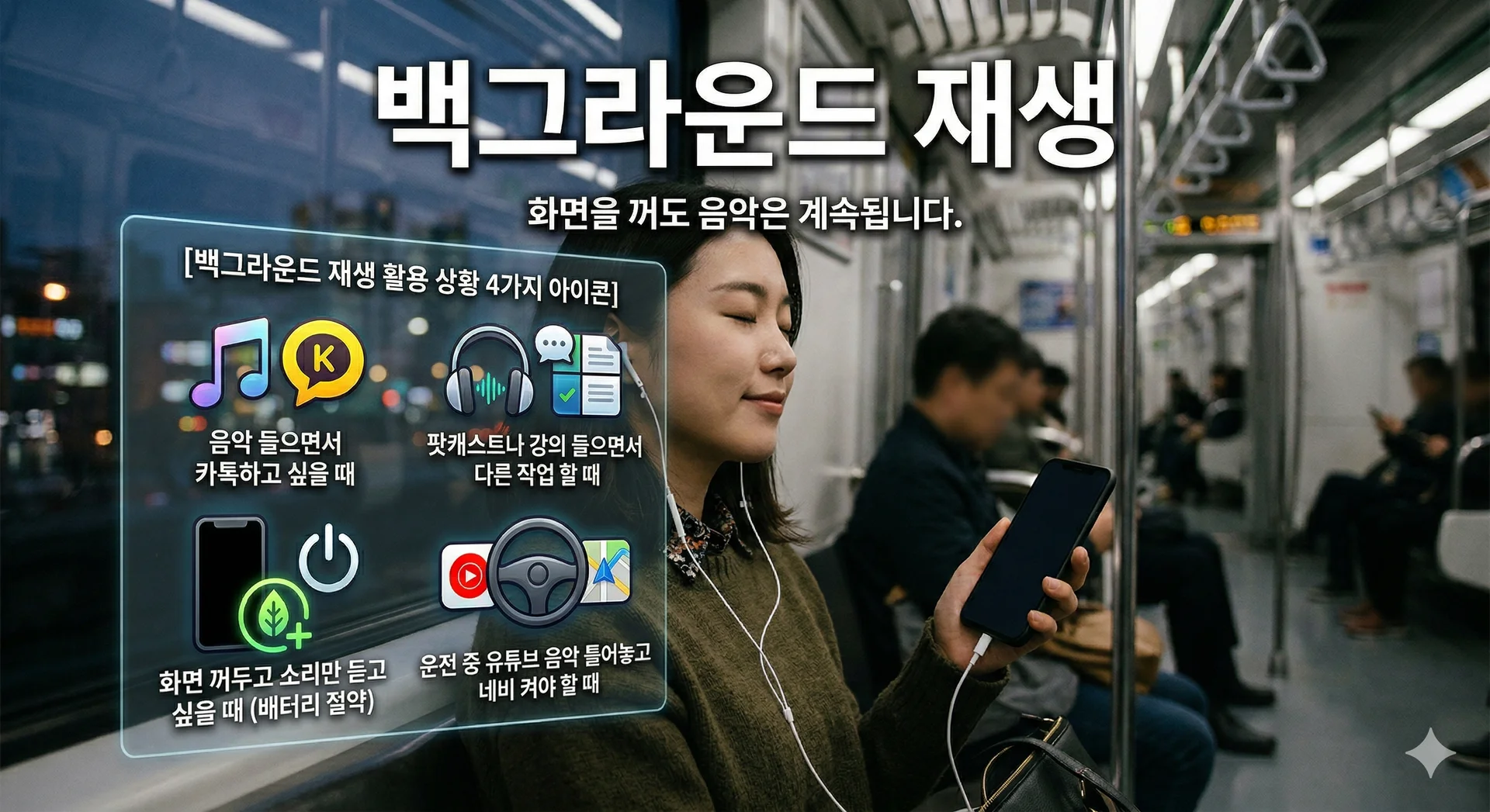 백그라운드 재생 활용 상황