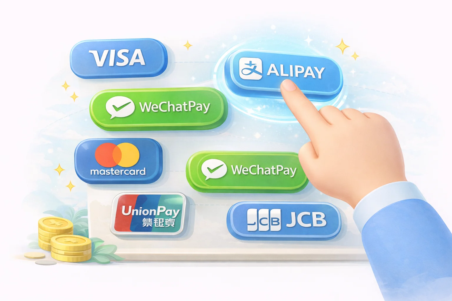 해외결제대행사 결제수단 알리페이 위챗페이 VISA Mastercard 지원