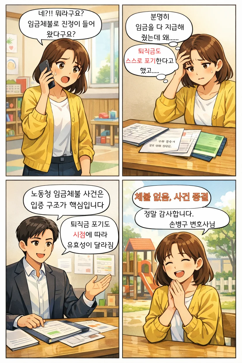 임금과 퇴직금 진정사건 종결사례