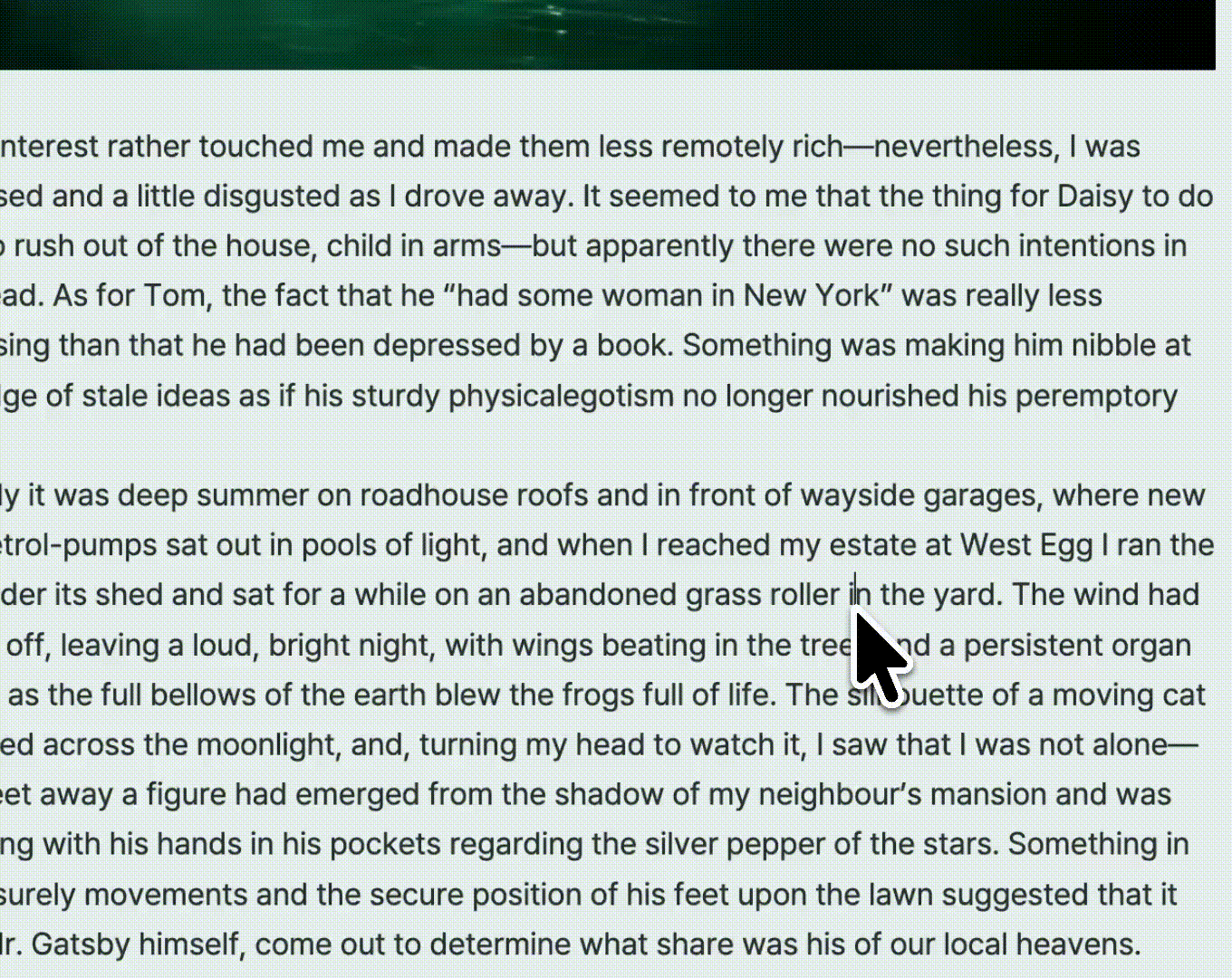 Novela AI Quick Edit feature suggesting sentence rewrites and tone adjustments for fiction writers