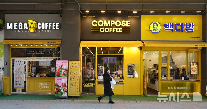 Mega Coffee and Compose Coffee storefronts