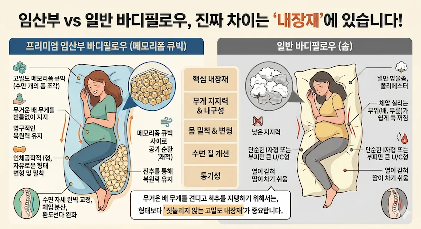 임산부 용 vs 일반용 바디필로우 비교