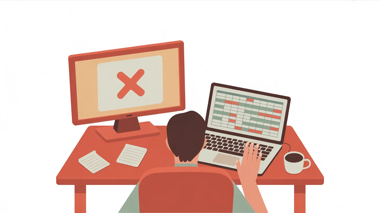 SAP test automation failure - tester returning to manual spreadsheet testing after automation error