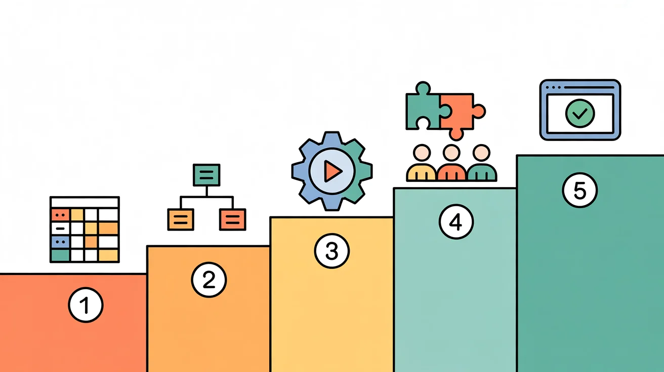 SAP test automation maturity model - five levels from manual spreadsheets to continuous quality assurance
