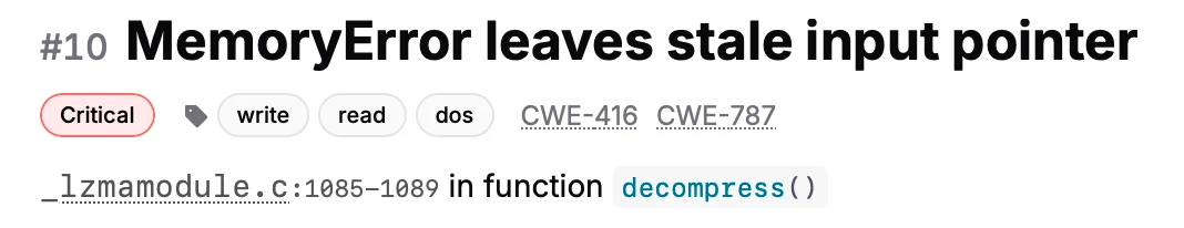 Title for bug found on CPython by Xint Code