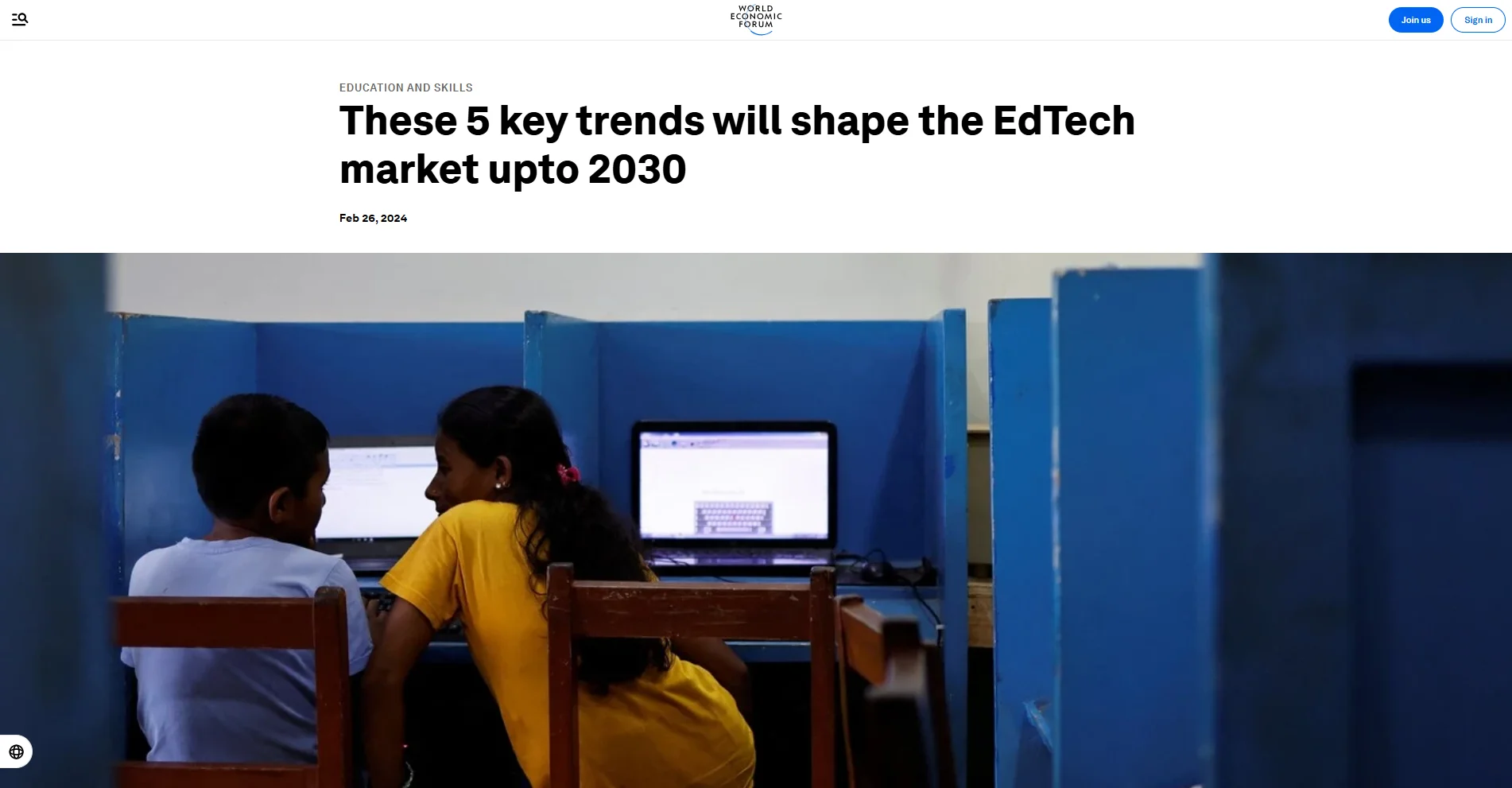 세계경제포럼 - 2026 에듀 테크 트렌드