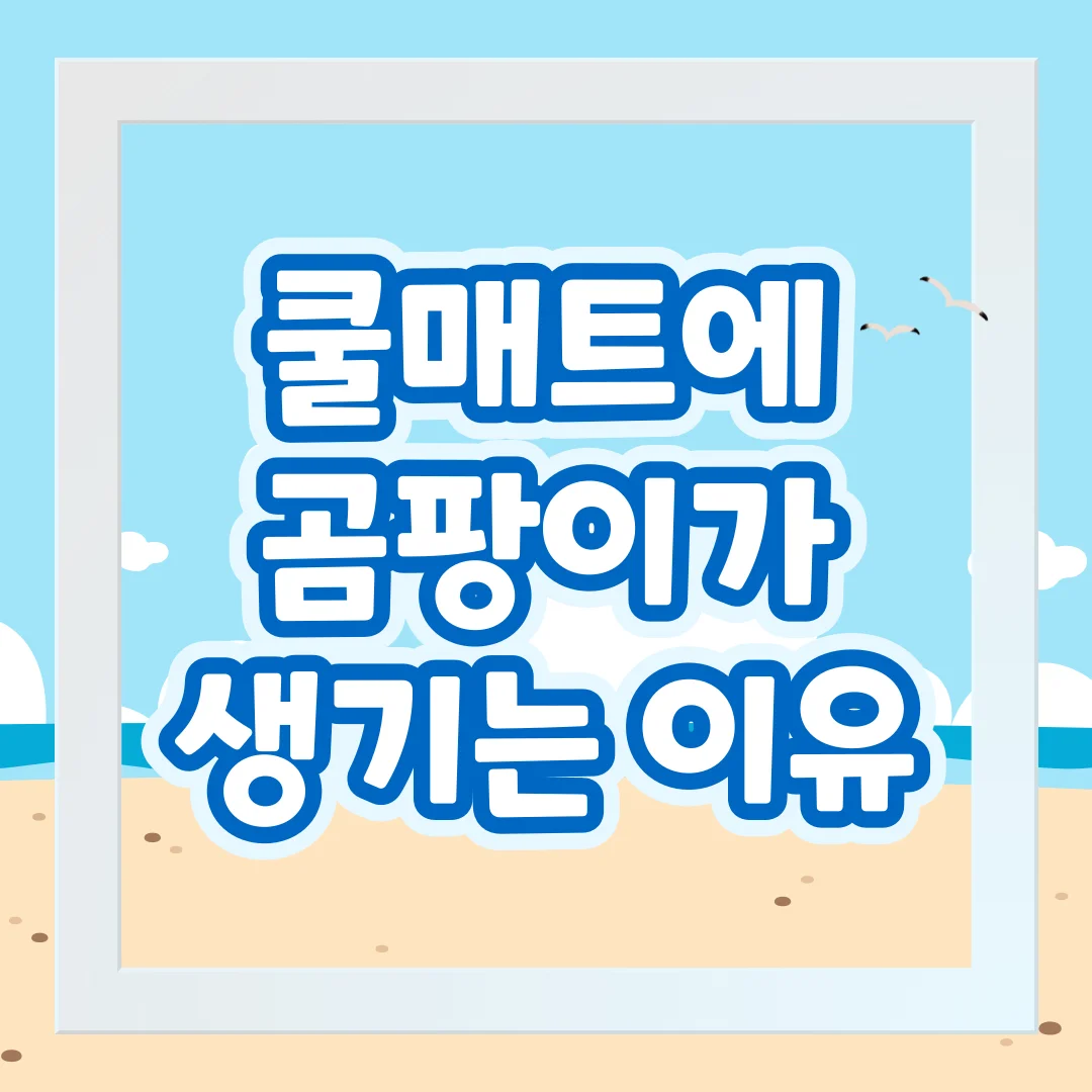 쿨매트에 곰팡이가 생기는 이유에 관한 글입니다.