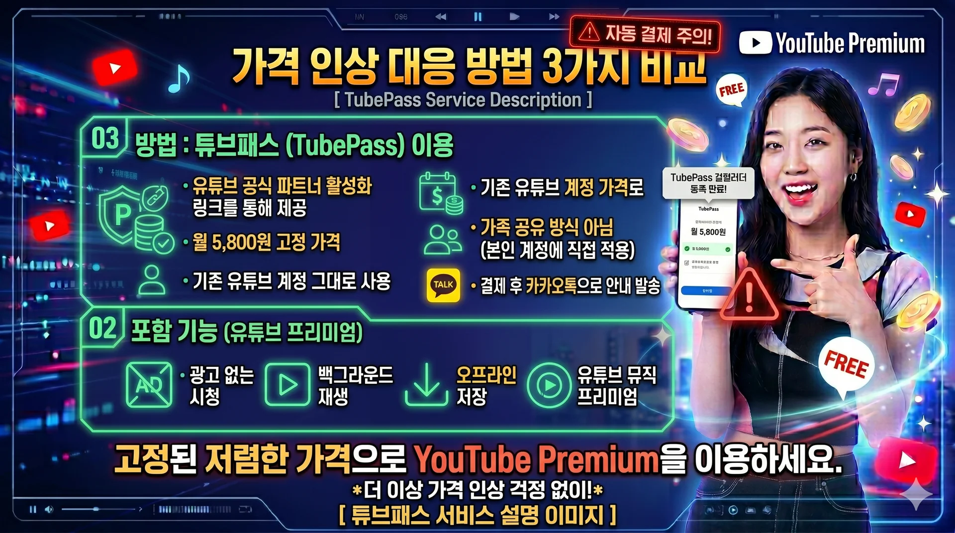 튜브패스 서비스 설명 이미지