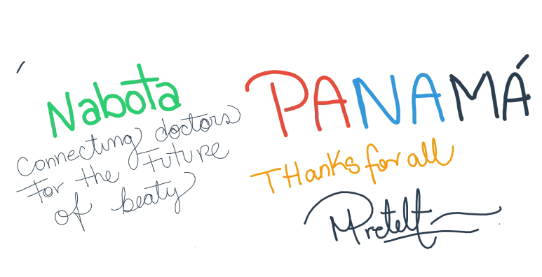"Nabota — Connecting doctors for the future of beauty / PANAMÁ Thanks for all / Pretelt"