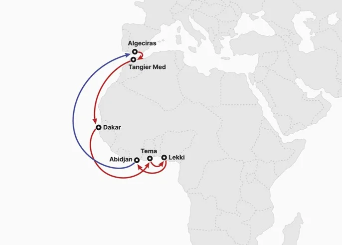 HMM MA2(Mediterranean West Africa) 서비스