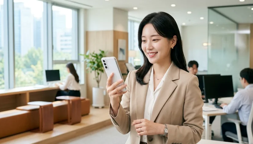 기프티쇼 비즈 기업 담당자 스마트폰으로 기프티콘 단체발송 화면