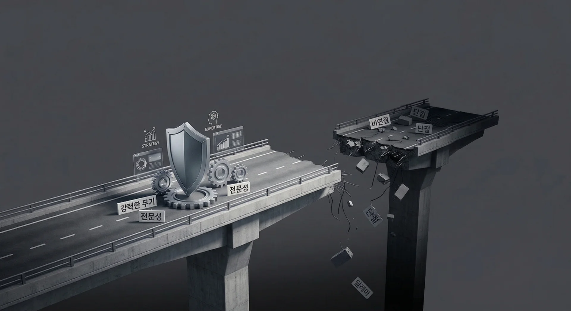 전문 대행사의 날카로운 실행력 뒤에 숨겨진 '단절(Silo)'의 함정을 파헤칩니다. 각 채널이 따로 노는 비연결의 딜레마는 결국 브랜드 자산을 파편화시킵니다. 흩어지는 리소스를 하나로 묶어 압도적인 시너지를 만드는 **비티와이플러스(BTY PLUS)**의 통합적 구조 설계안을 확인하세요.