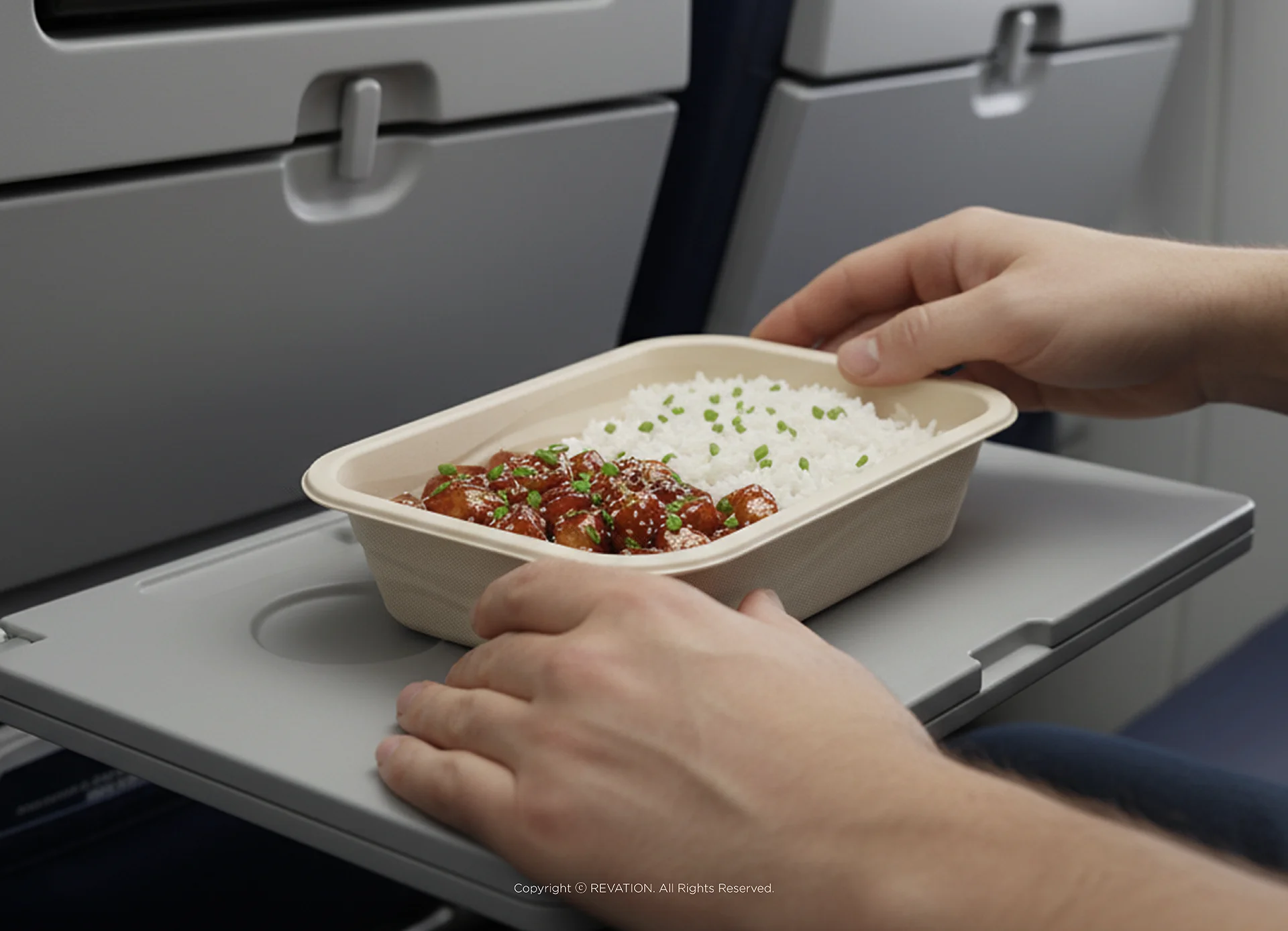 티웨이항공의 기내식 페이퍼 몰드 트레이