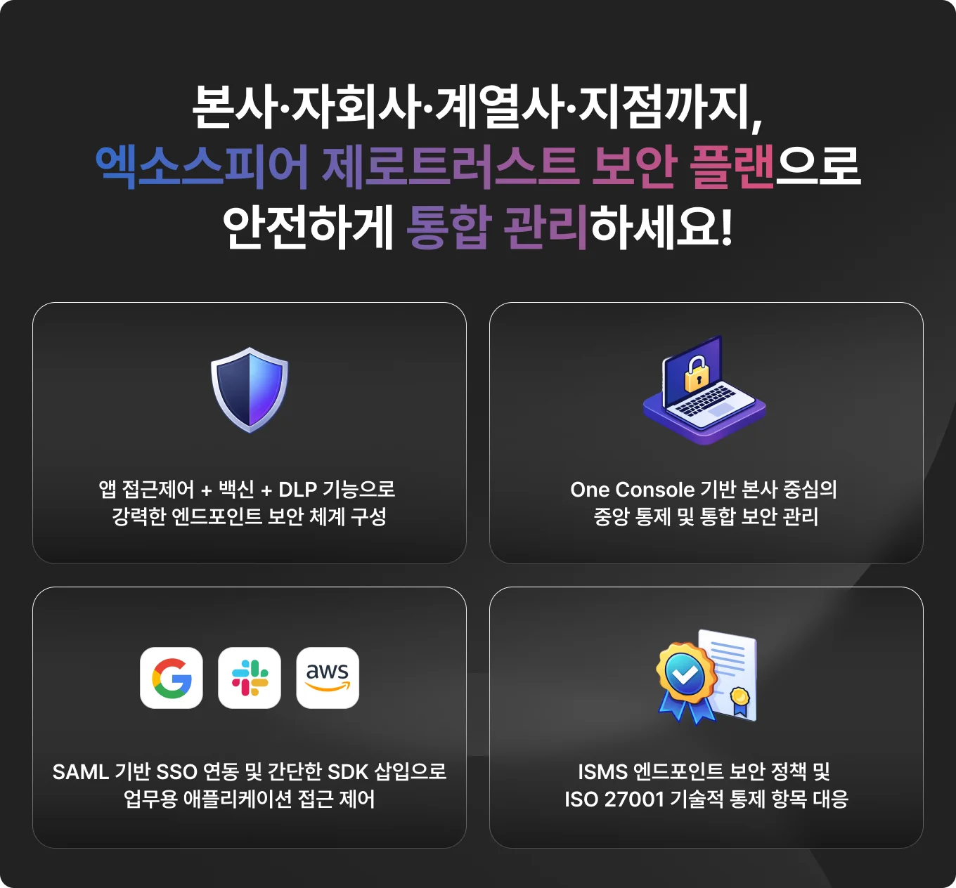 엑소스피어 제로트러스트 보안 플랜 특장점