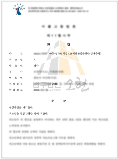 징역형 파기, 벌금형 감형