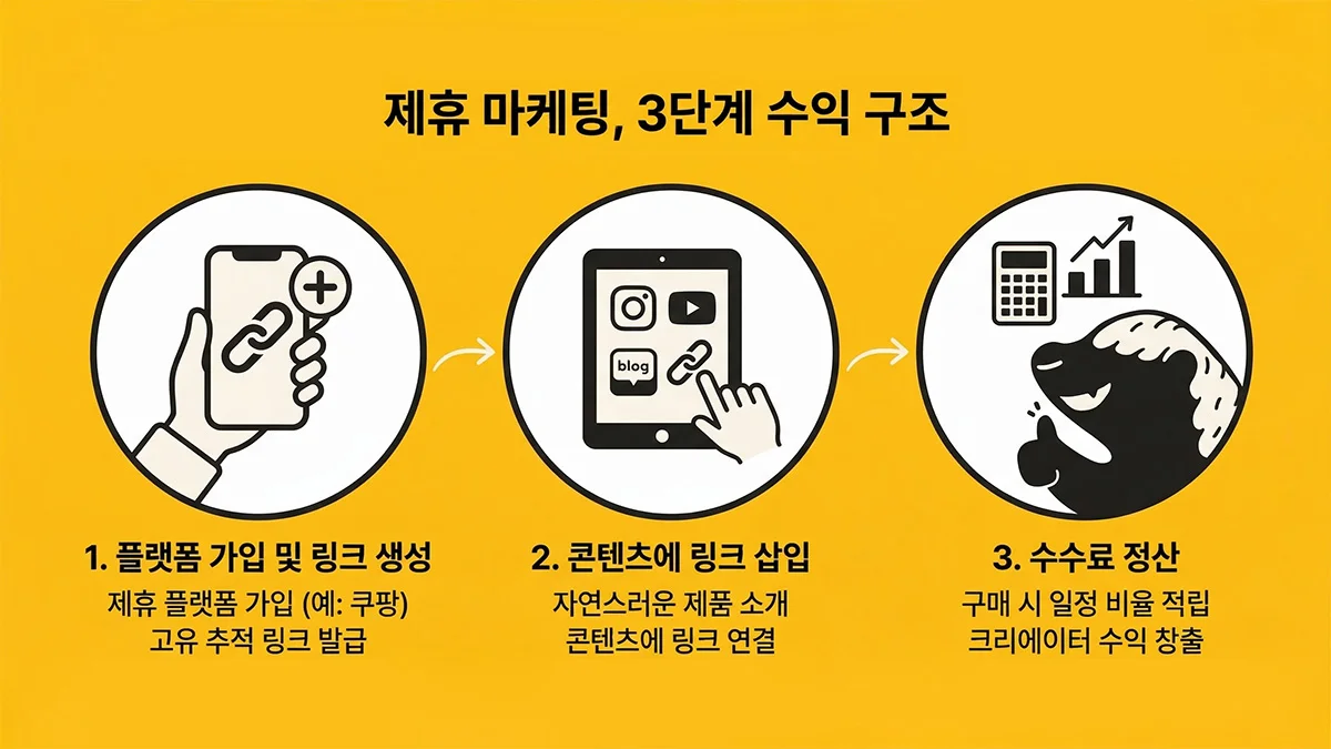 제휴 마케팅의 3단계 수익 구조