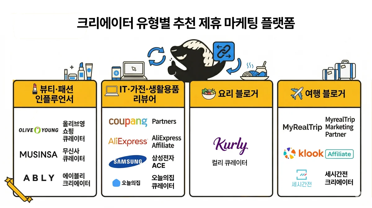 제휴 마케팅의 플랫폼 비교