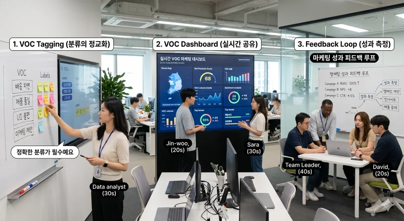 VOC 분석, CS 데이터 활용, VOC 마케팅, 고객 데이터 마케팅   