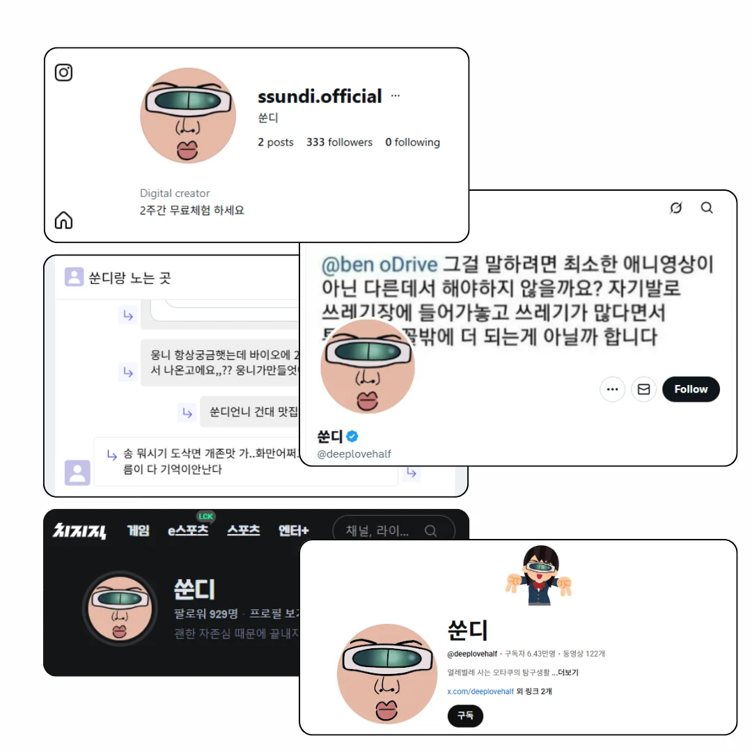 쑨디 SNS 계정 모음