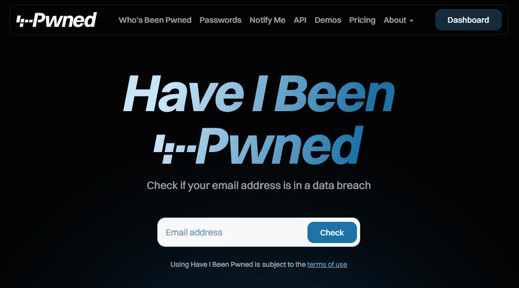 Have I Been Pwned, 내 정보가 유출됐는지 확인할 수 있는 사이트