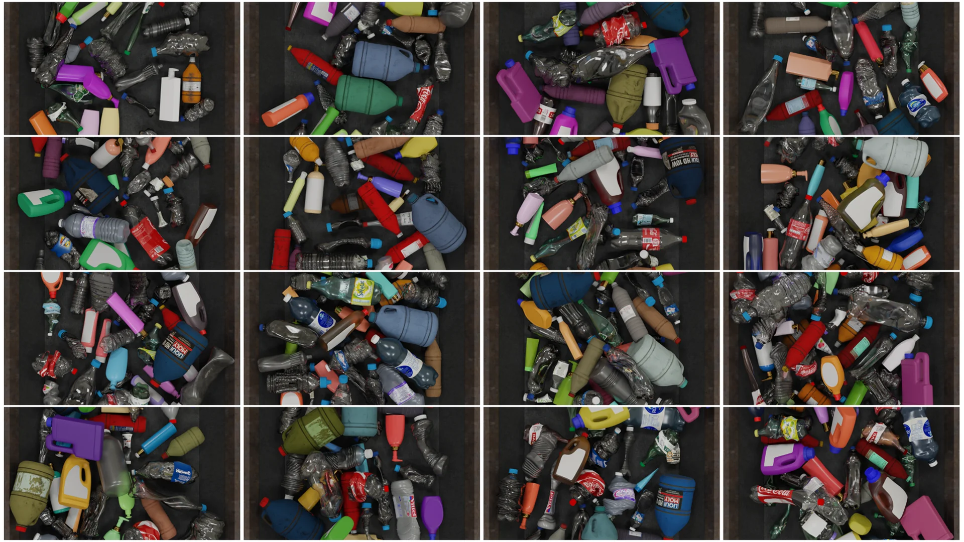 Synthetic waste plastic data generated by Pebblous