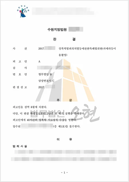 불법촬영물 유포 판결문