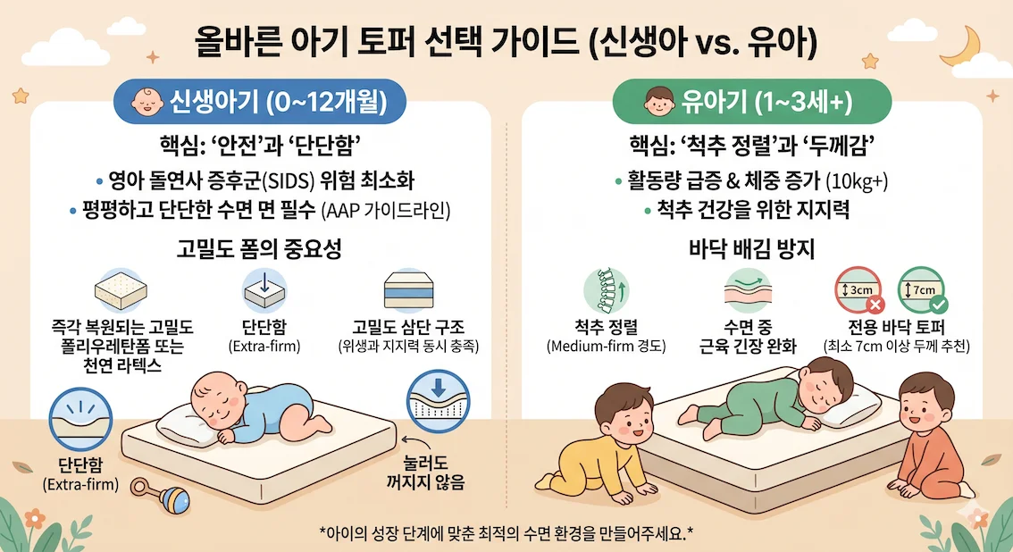 아기 토퍼 선택 가이드