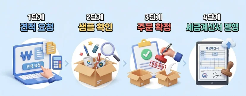 기업 판촉물 주문 4단계