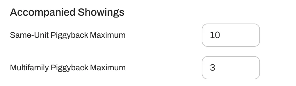 Enable cross-unit piggybacking for multifamily properties in Smart Scheduling settings.