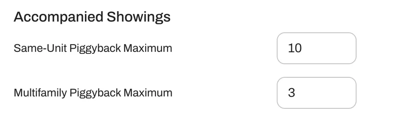 Enable cross-unit piggybacking for multifamily properties in Smart Scheduling settings.