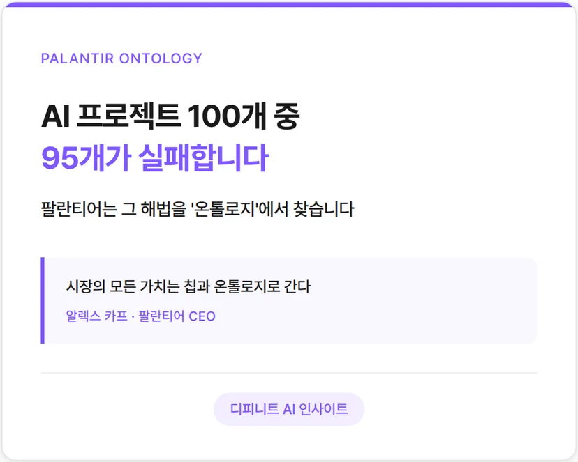 AI 프로젝트 100개중 95개는 실패, 해법은 온톨로지
