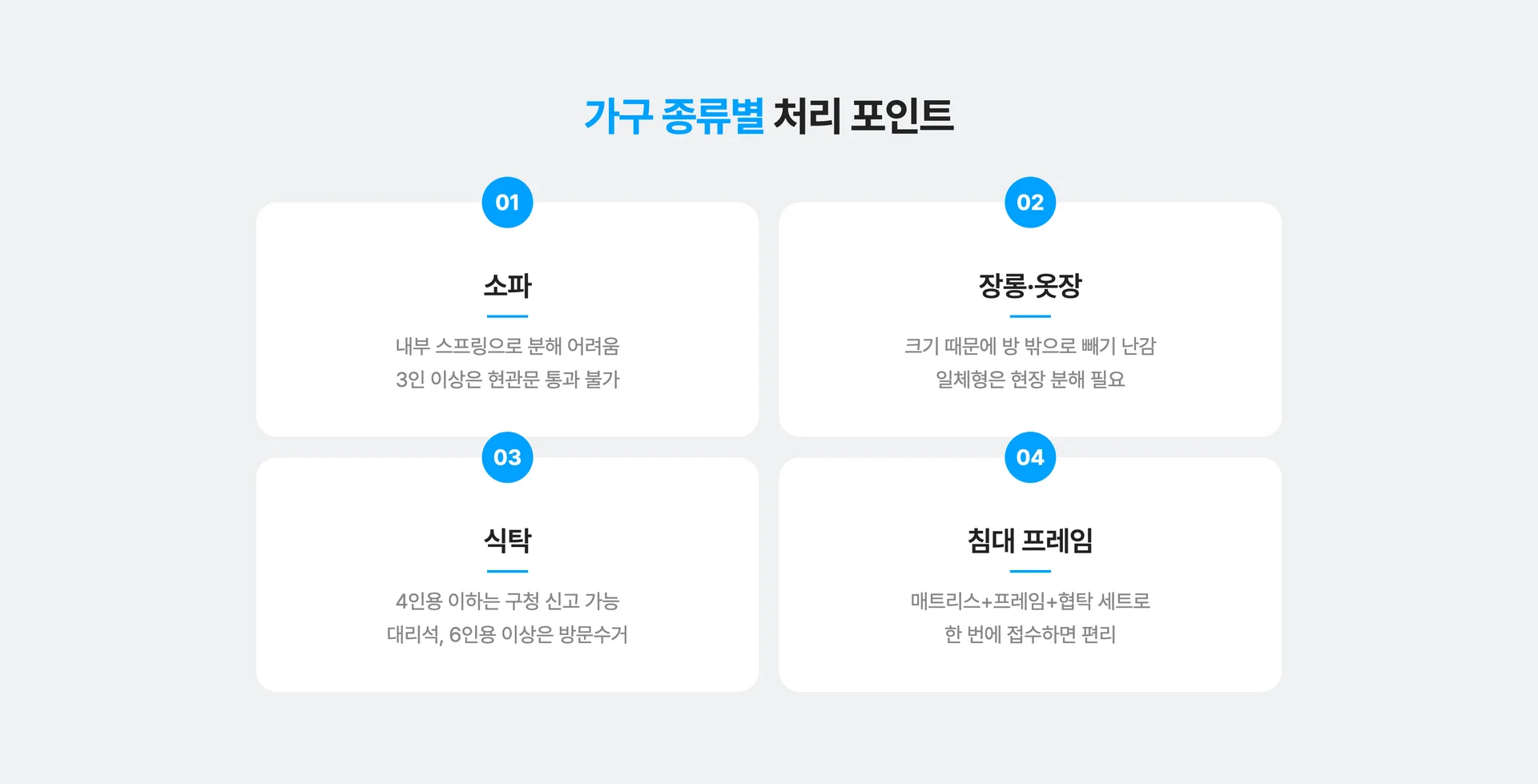 가구 종류별 버리는 방법