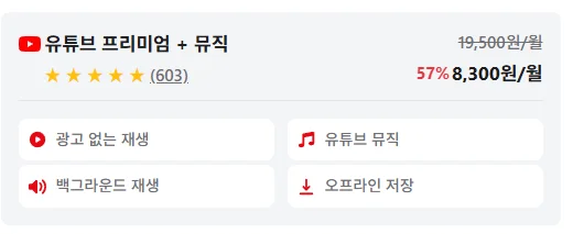 유튜브 프리미엄 혜택