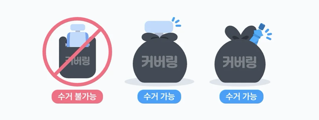 대형커버링 봉투 배출 방법 가이드 이미지