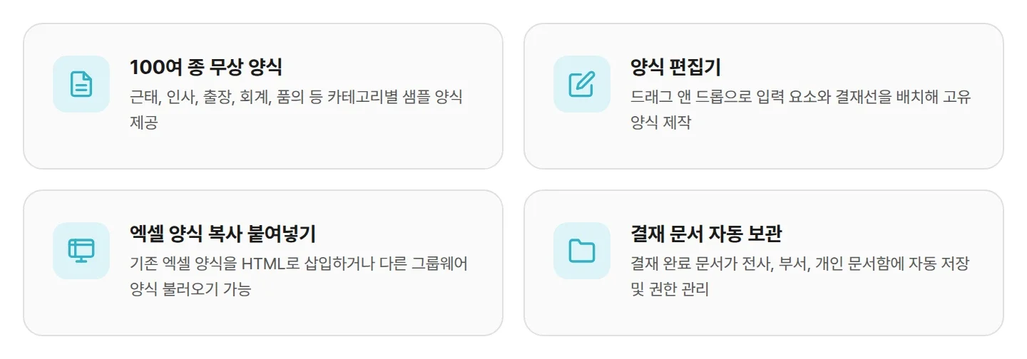 다우오피스 전자결재 양식 편집기 핵심 기능 4가지 요약
