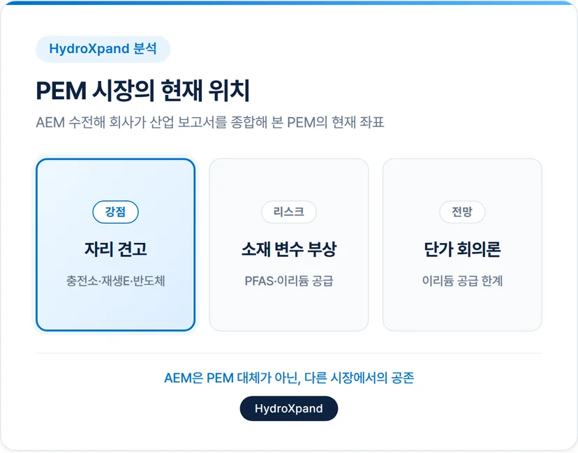 PEM 시장의 현재 위치