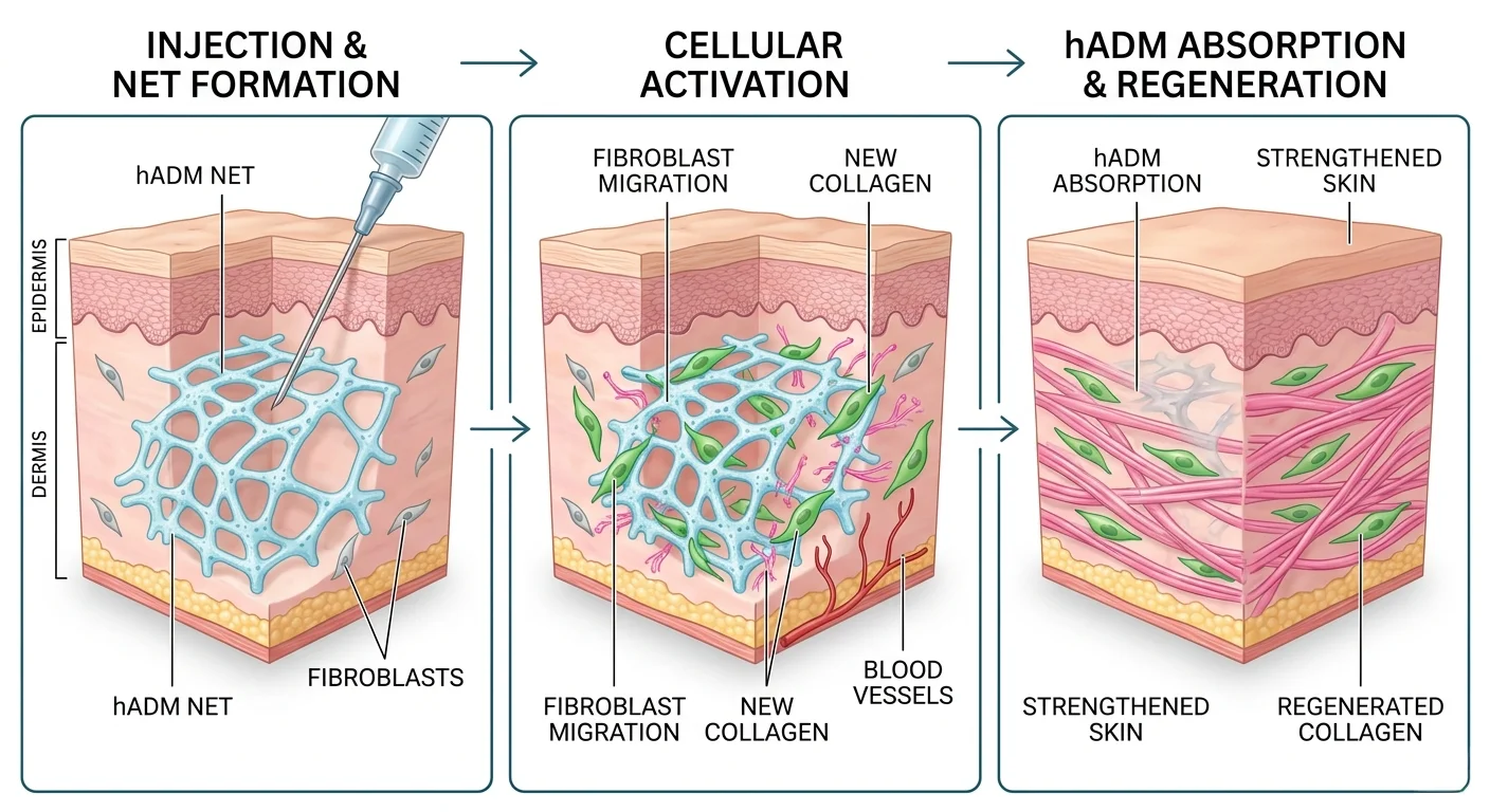 Mechanism of Action of hADM Skin Booster