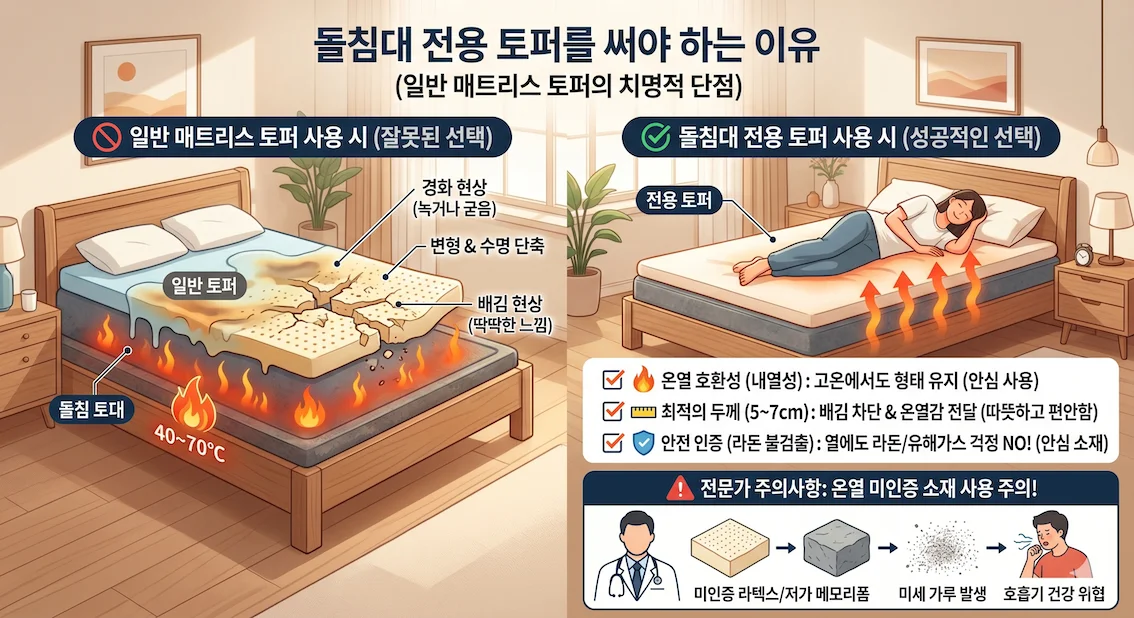 돌침대 전용 토퍼를 사용해야 하는 이유