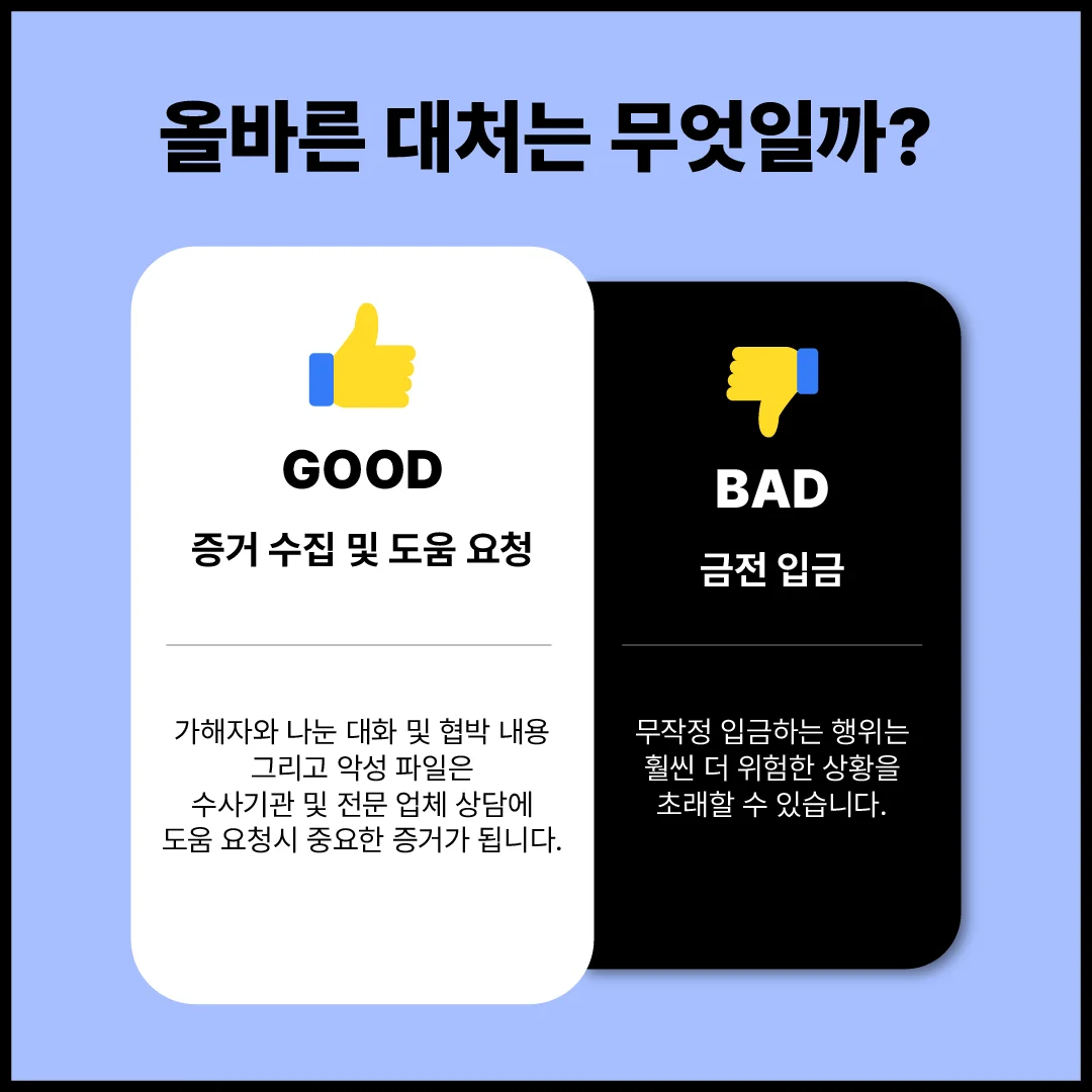 [긴급] 지금 협박을 받고 있다면 수행해야 할 3단계