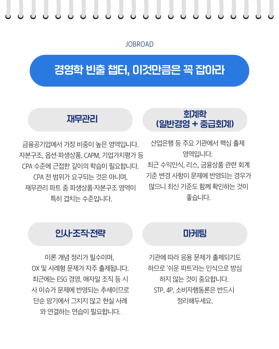 경영학 빈출 챕터 핵심 정리: 재무관리, 회계학, 인사조직, 마케팅