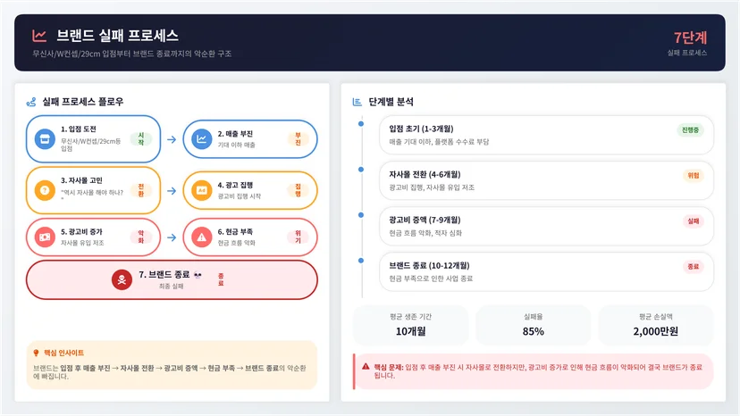 브랜드의 입점몰 운영실패시 시물레이션