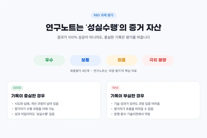 연구노트는 성실수행'의 증거 자산