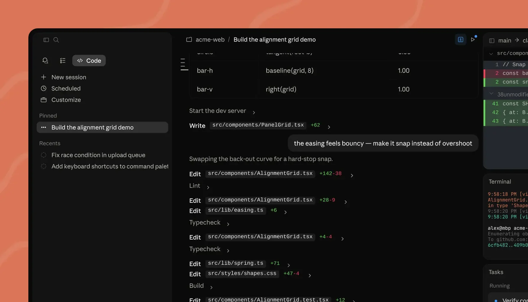 Claude Code Agent View interface for managing multiple AI agent tasks